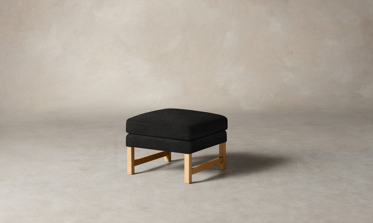 The Kaye Ottoman - Italian Bouclé Storm