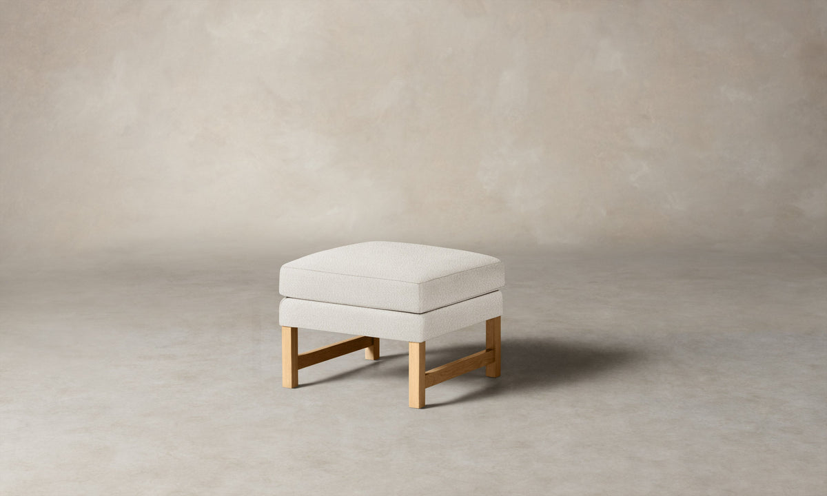The Kaye Ottoman - Italian Bouclé White