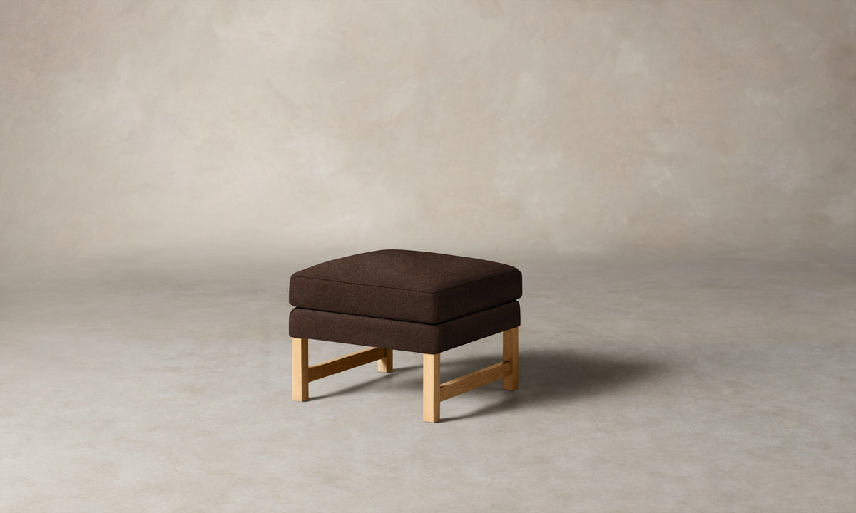 The Kaye Ottoman - Italian Brushed Wool Cocoa