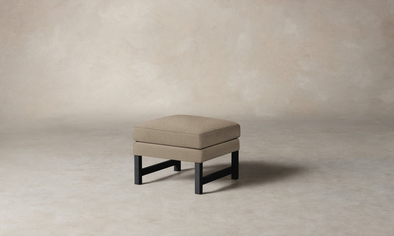 The Kaye Ottoman - Italian Brushed Wool Fox