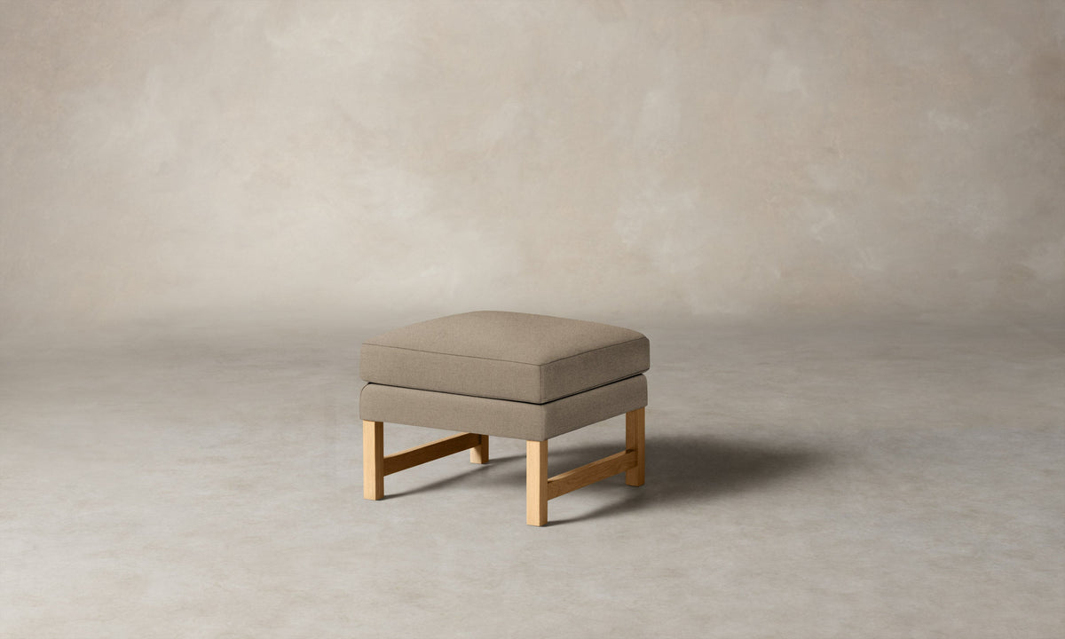 The Kaye Ottoman - Italian Brushed Wool Fox