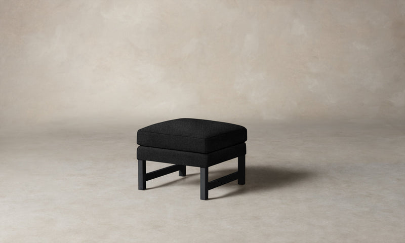 The Kaye Ottoman - Italian Brushed Wool Pepper