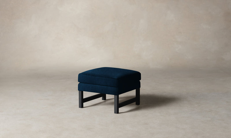 The Kaye Ottoman - Mohair Admiral