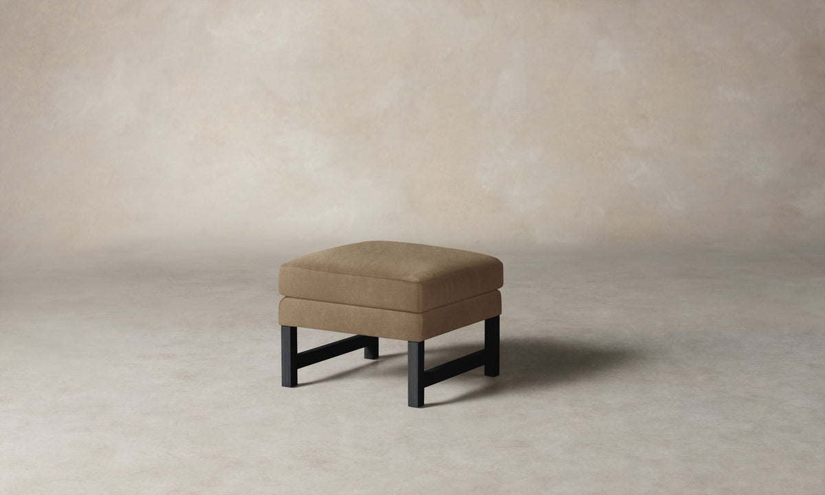 The Kaye Ottoman - Mohair Almond