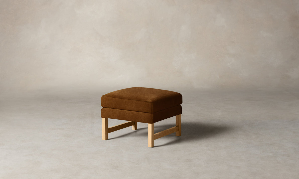 The Kaye Ottoman - Mohair Brown Sugar