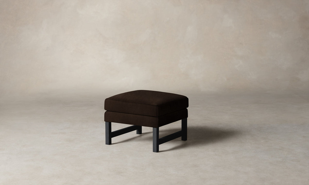 The Kaye Ottoman - Mohair Chocolate