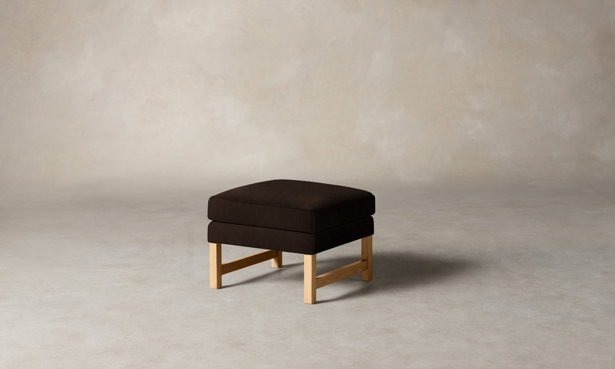 The Kaye Ottoman - Mohair Chocolate