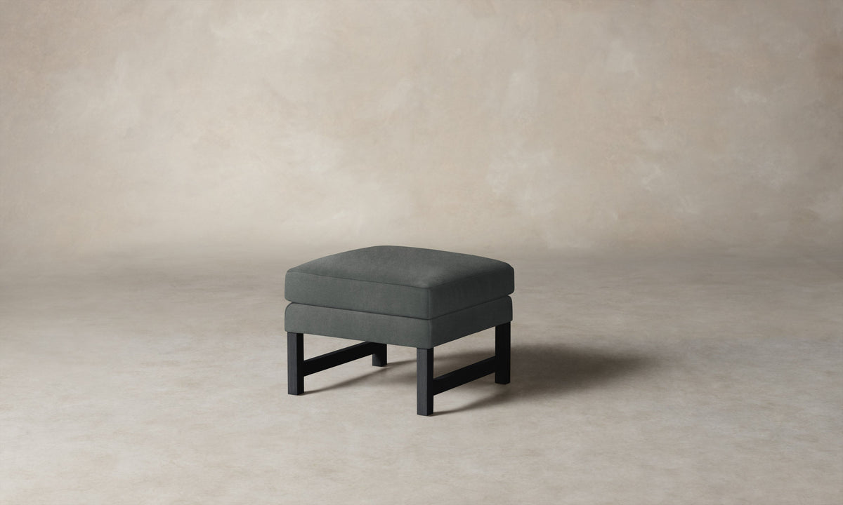 The Kaye Ottoman - Mohair Fog