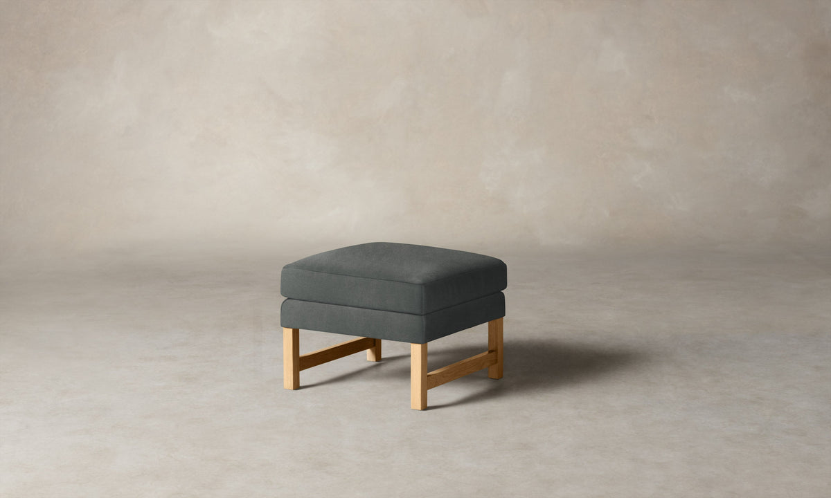 The Kaye Ottoman - Mohair Fog
