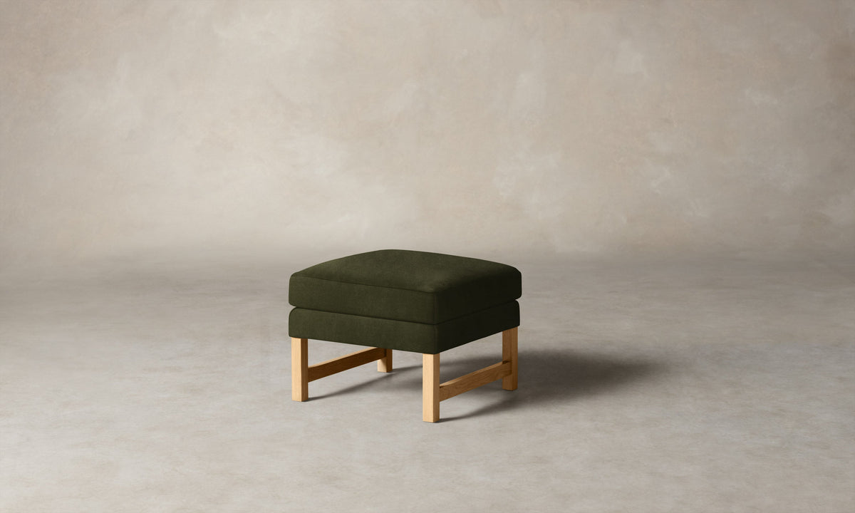 The Kaye Ottoman - Mohair Moss