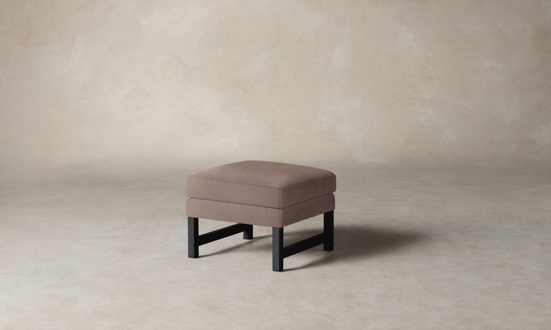 The Kaye Ottoman - Mohair Peony