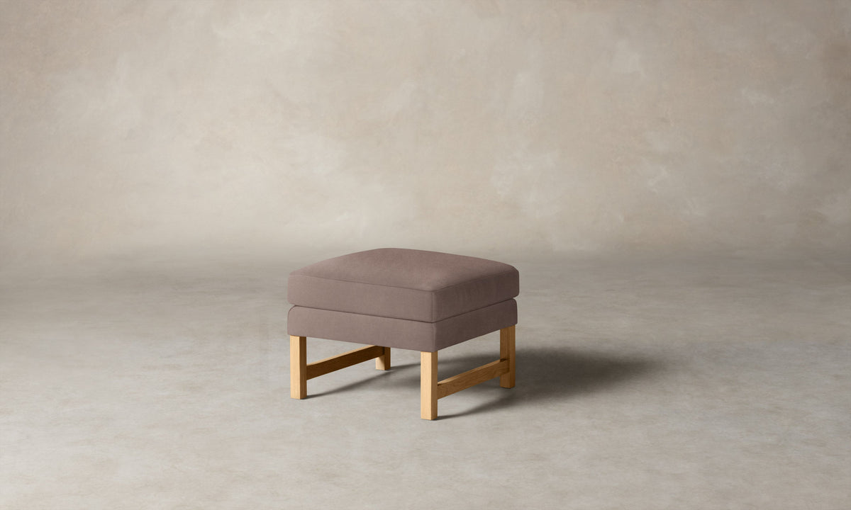 The Kaye Ottoman - Mohair Peony
