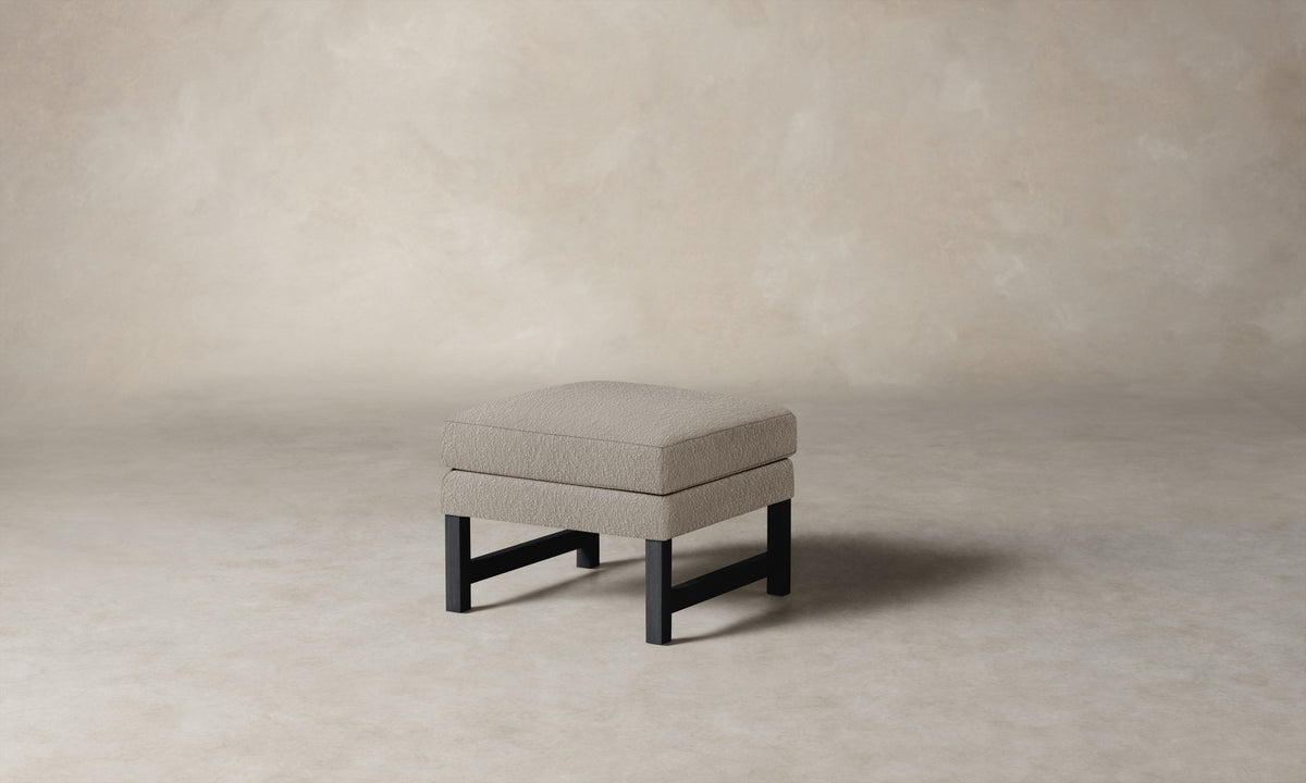 The Kaye Ottoman - Performance Bouclé Morel