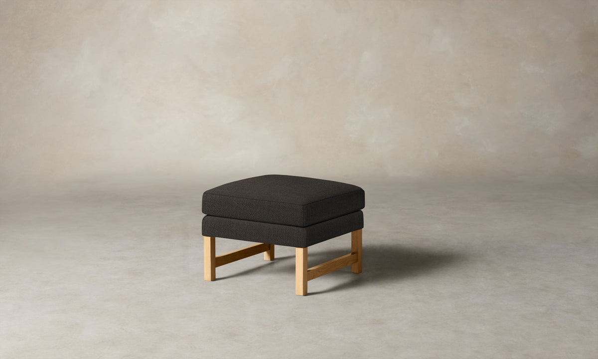 The Kaye Ottoman - Performance Textural Weave Root