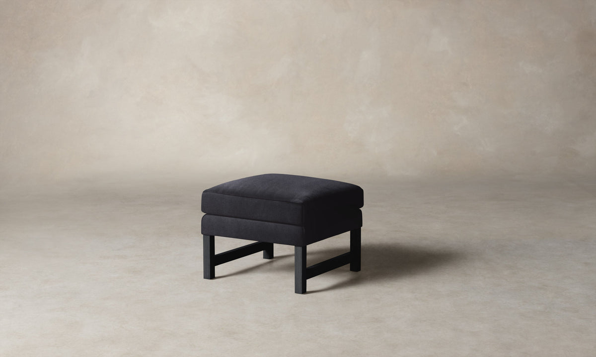 The Kaye Ottoman - Performance Velvet Flannel