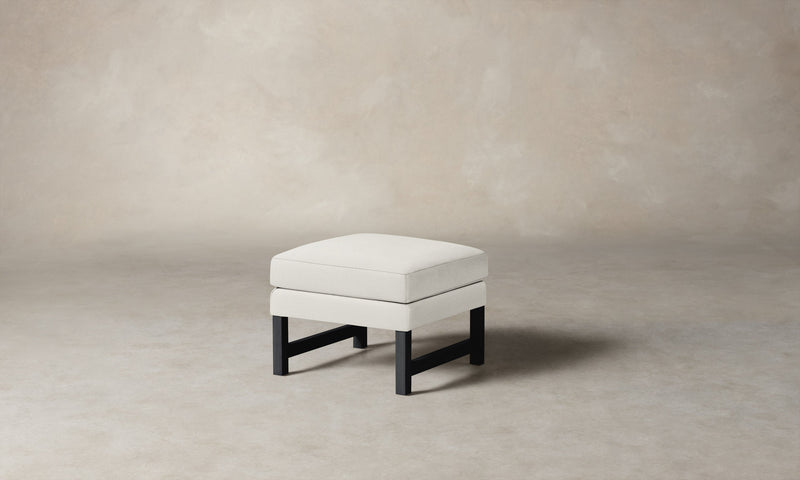 The Kaye Ottoman - Performance Woven Chenille Lace