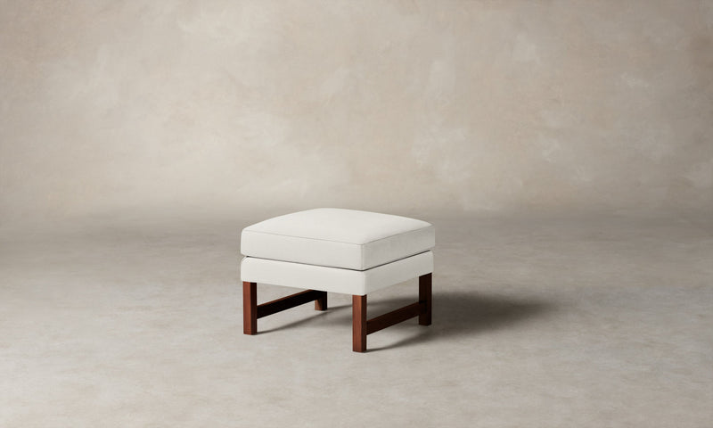 The Kaye Ottoman - Performance Woven Chenille Lace