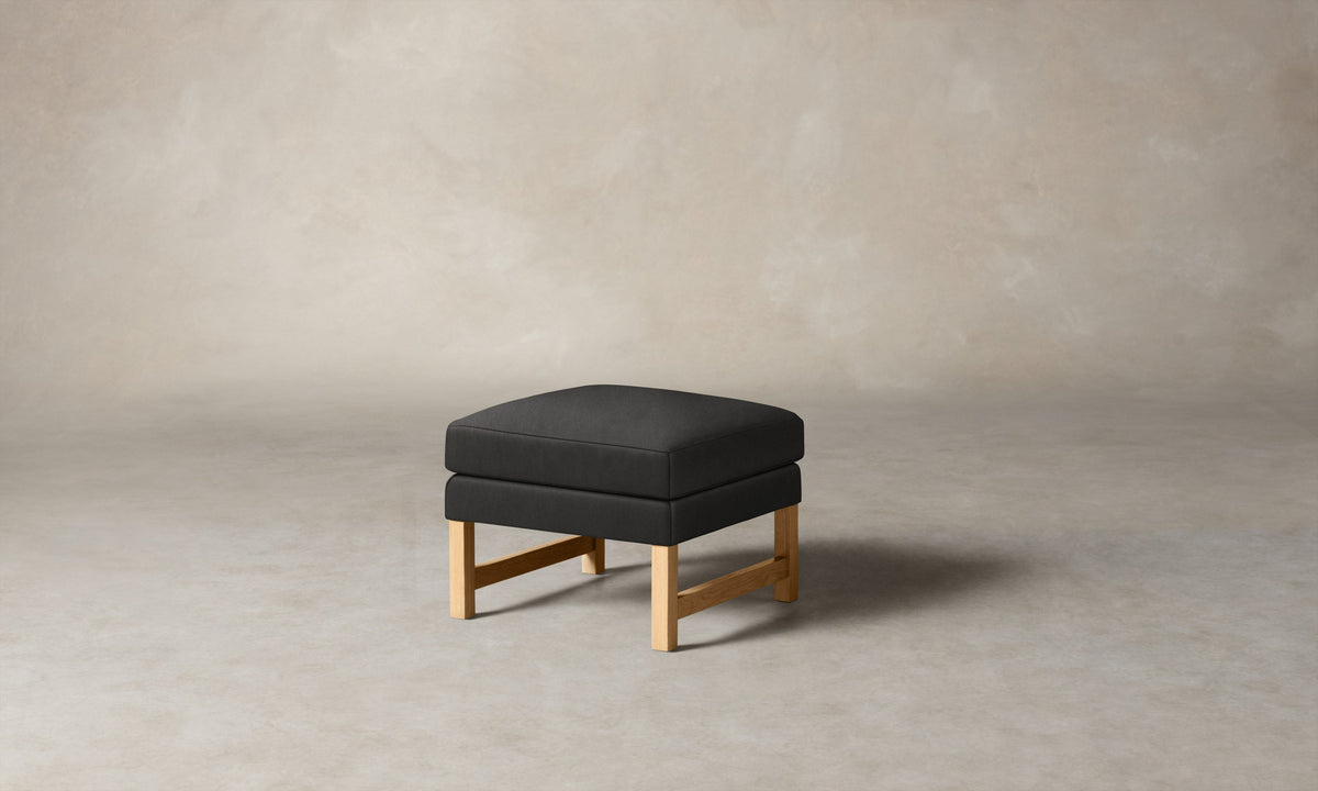 The Kaye Ottoman - Tuscan Leather Seal