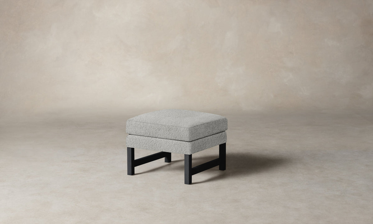 The Kaye Ottoman - Woolen Bouclé Cliff
