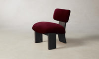 The Kenmare Chair - Mohair Crimson