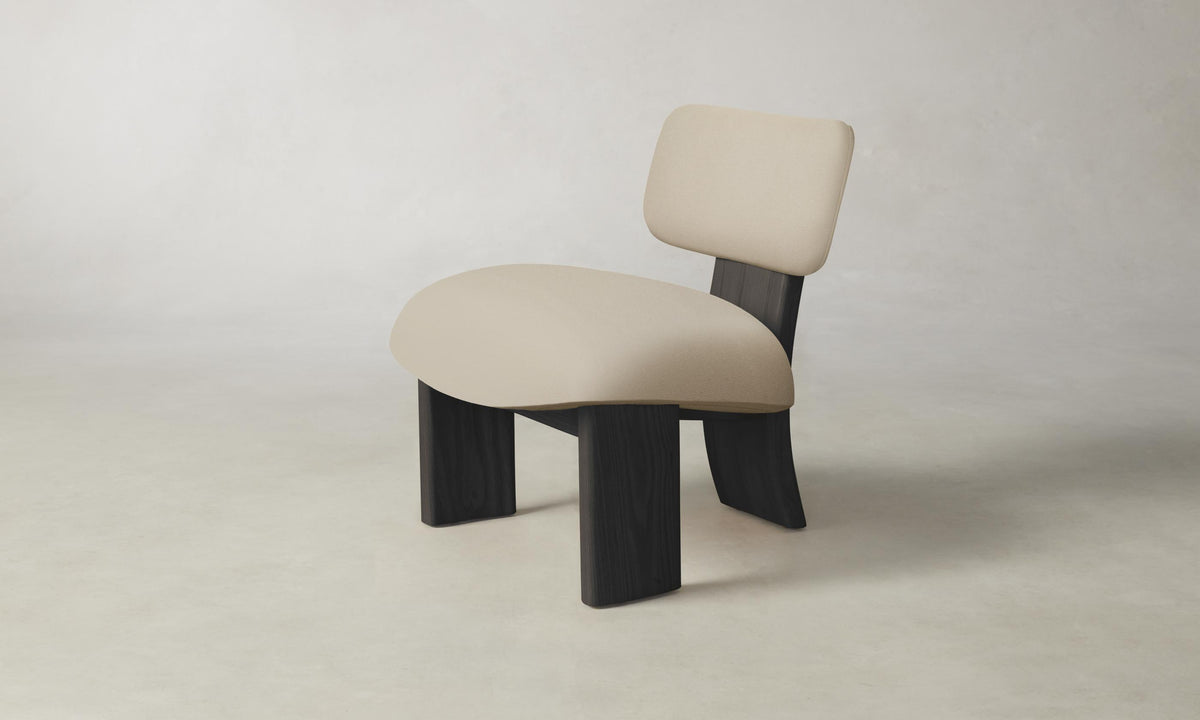 The Kenmare Chair - Pebbled Leather Stone