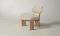 The Kenmare Chair - Pebbled Leather Stone