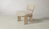 The Kenmare Chair - Pebbled Leather Stone