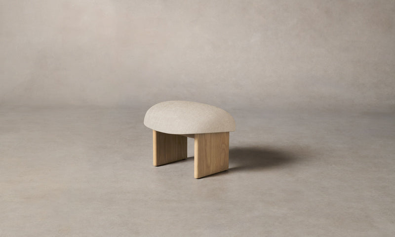 The Kenmare Ottoman - Heritage Belgian Linen Husk