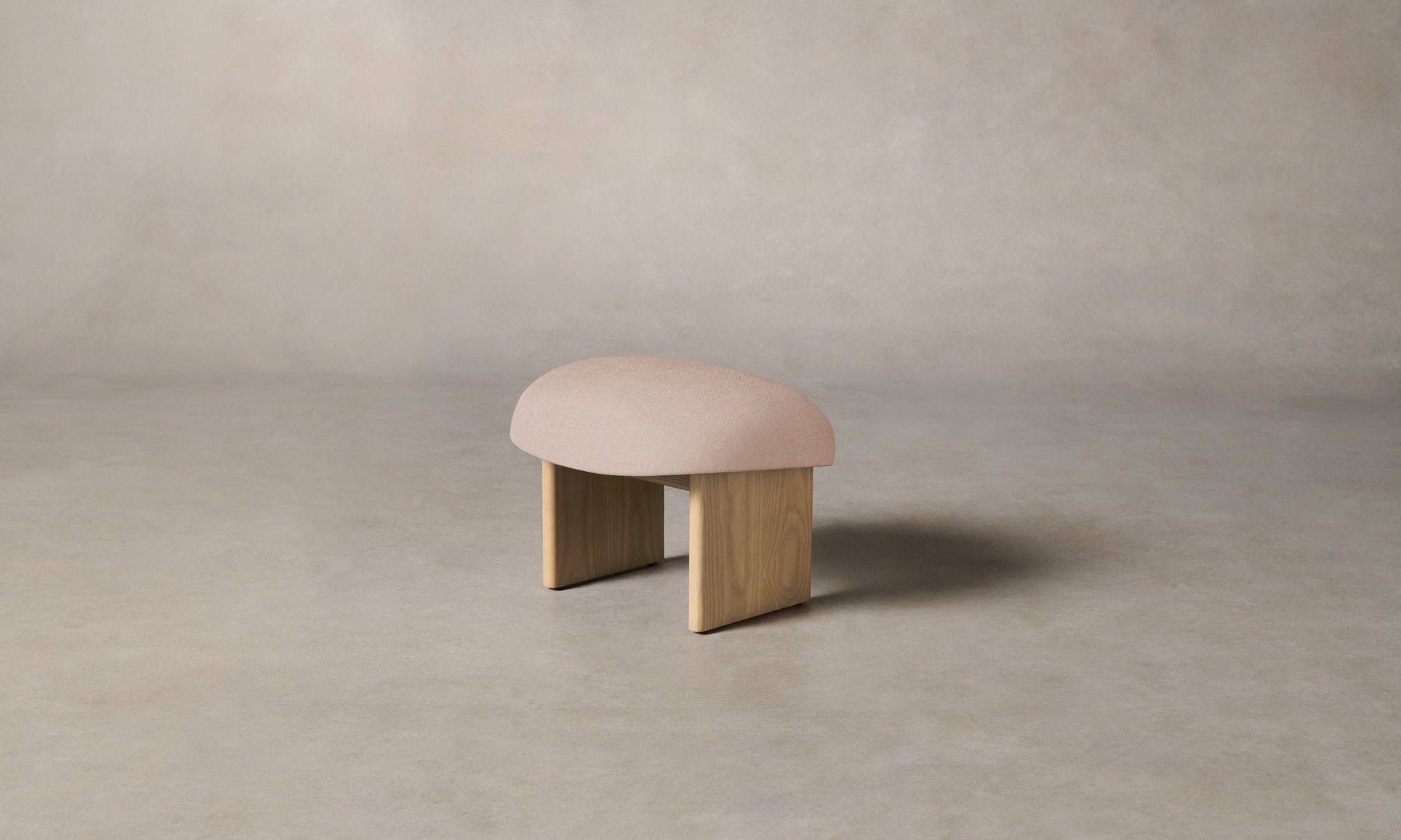 The Kenmare Ottoman - Heritage Belgian Linen Petal