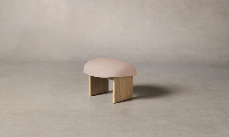 The Kenmare Ottoman - Heritage Belgian Linen Petal