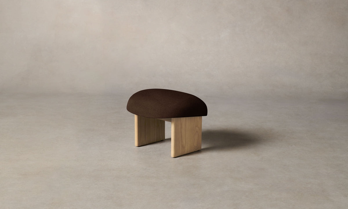 The Kenmare Ottoman - Italian Brushed Wool Cocoa