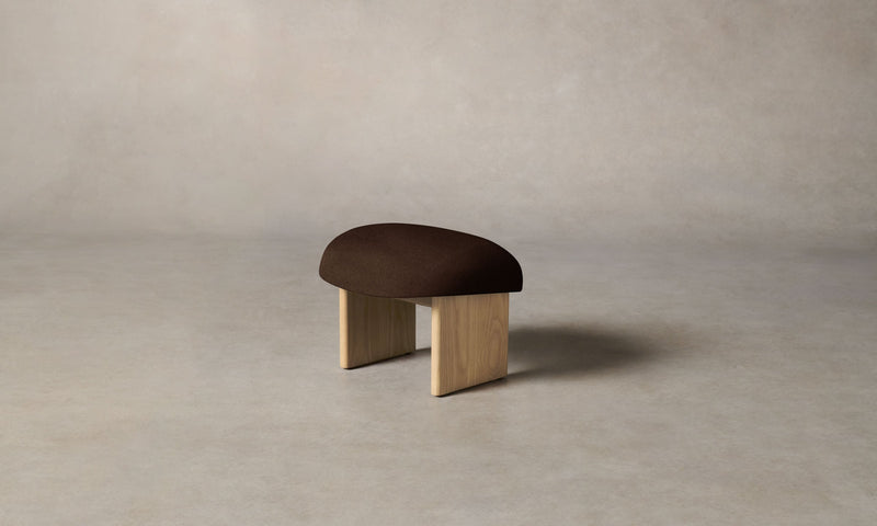 The Kenmare Ottoman - Italian Brushed Wool Cocoa