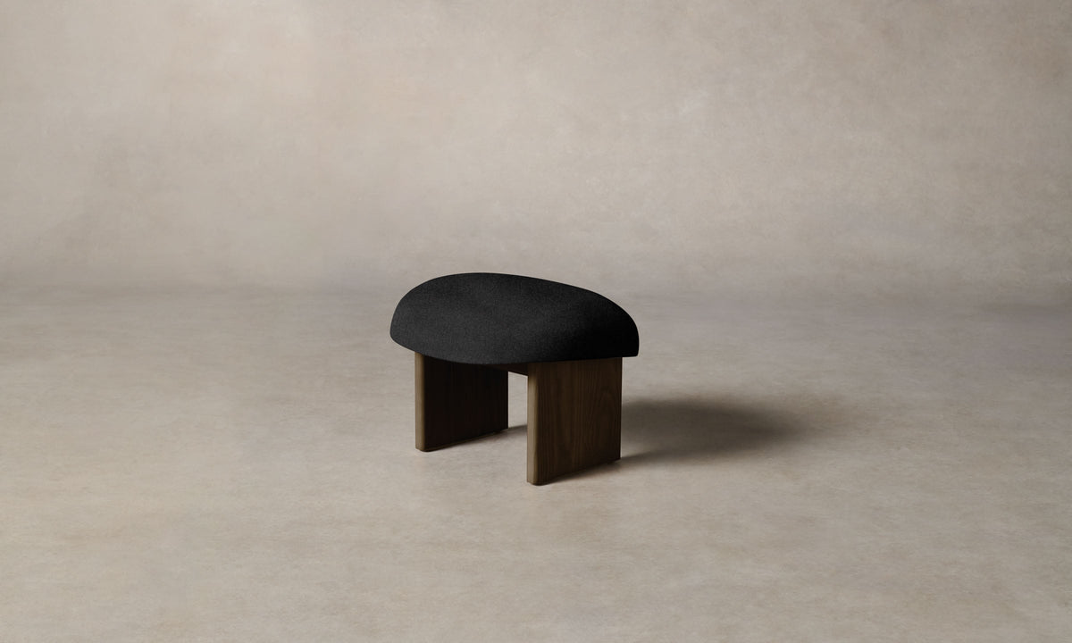 The Kenmare Ottoman - Italian Brushed Wool Pepper