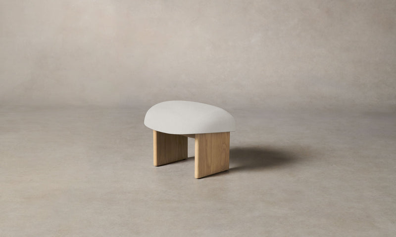 The Kenmare Ottoman - Italian Brushed Wool Vanilla