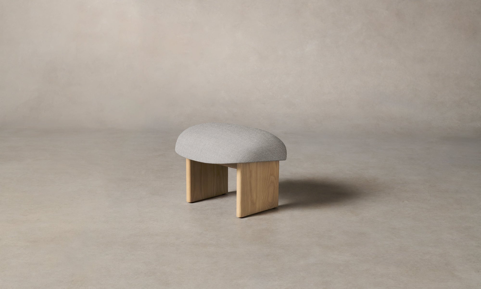 The Kenmare Ottoman - Performance Textural Weave Breeze
