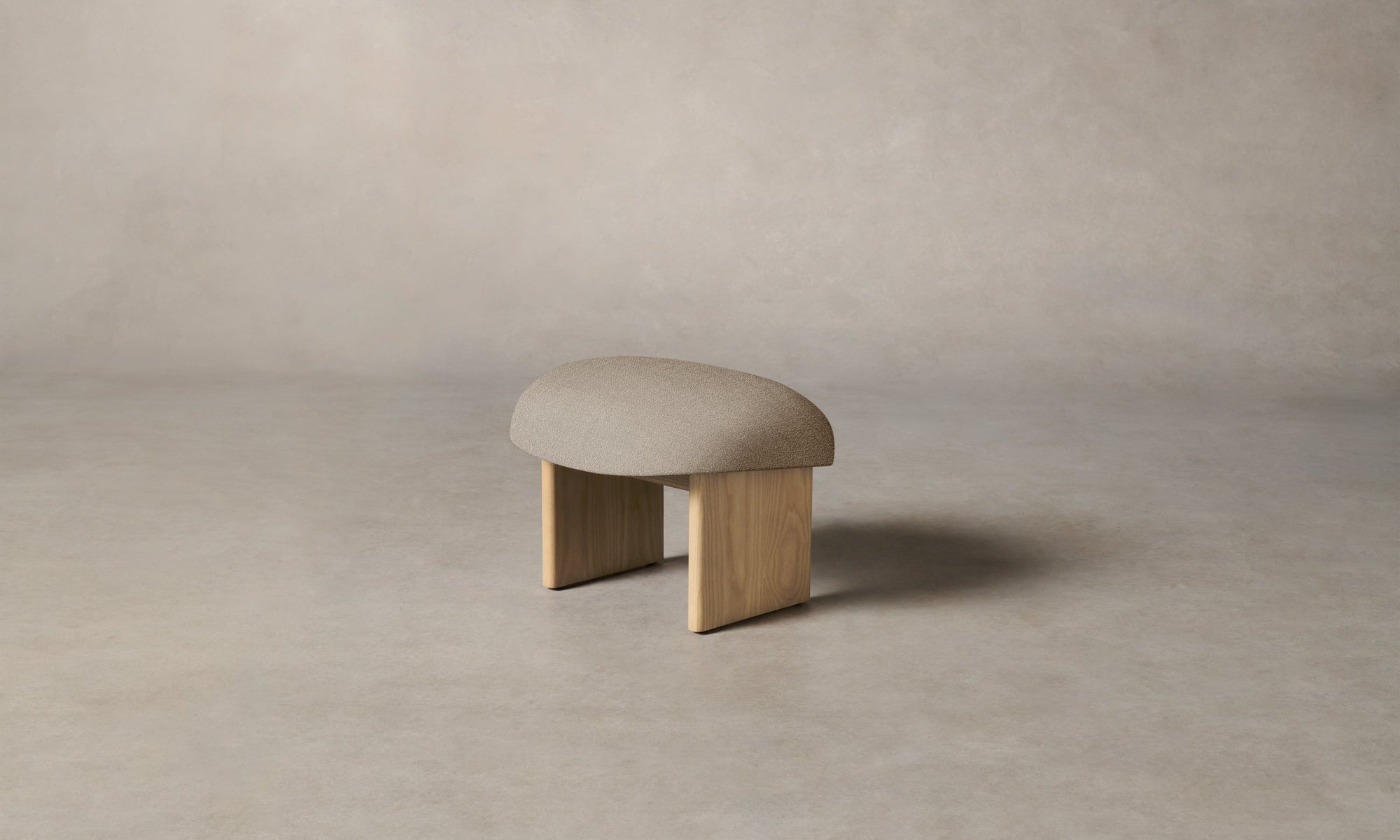 The Kenmare Ottoman - Performance Textural Weave Earthen
