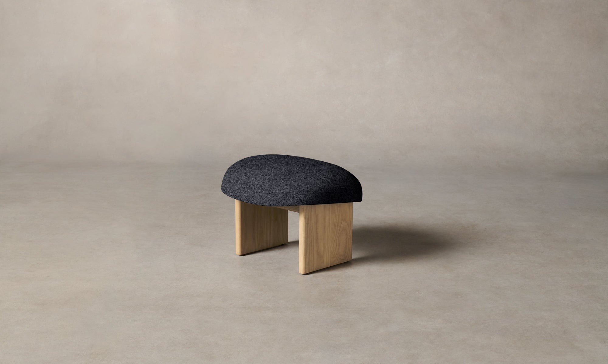 The Kenmare Ottoman - Performance Textural Weave Marina