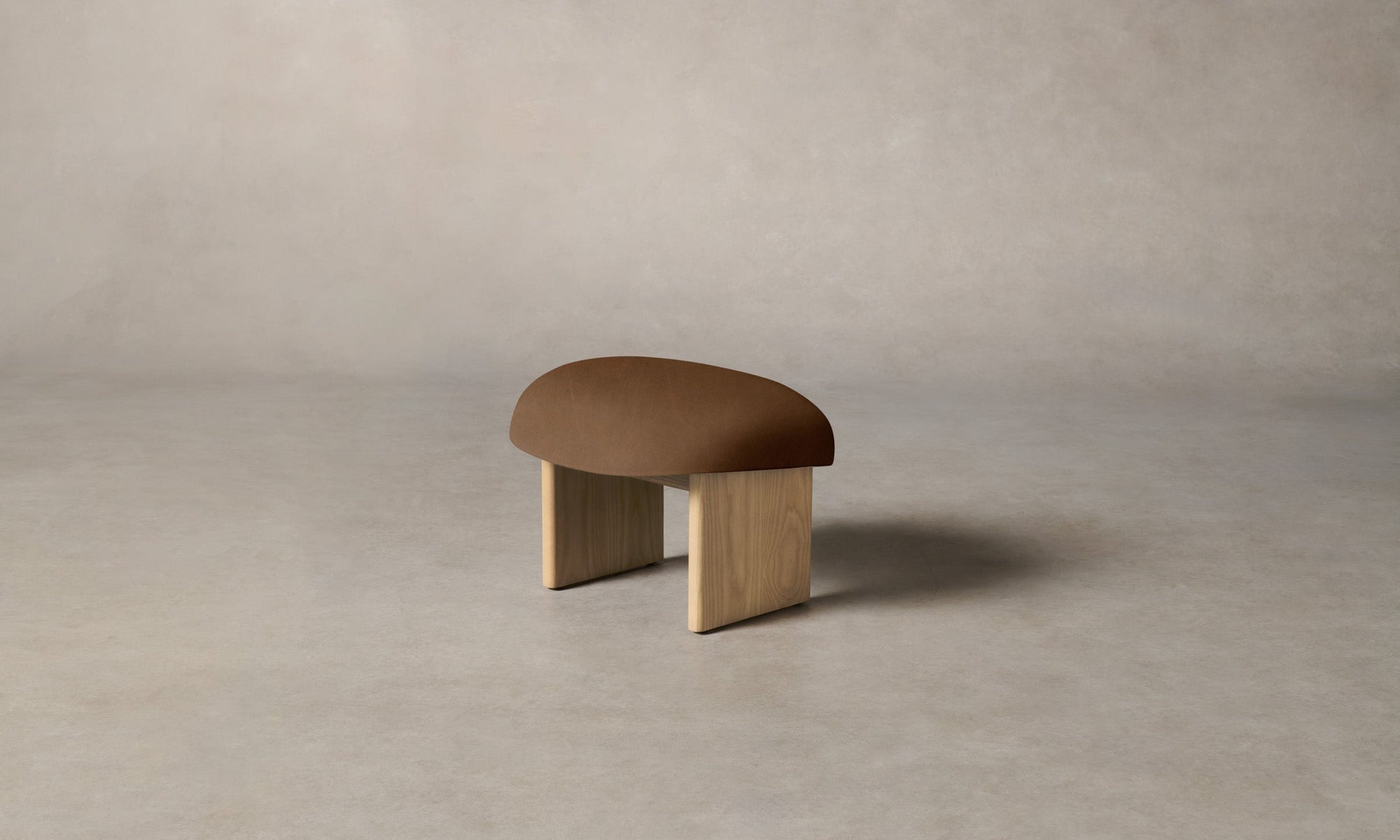 The Kenmare Ottoman - Tuscan Leather Cognac