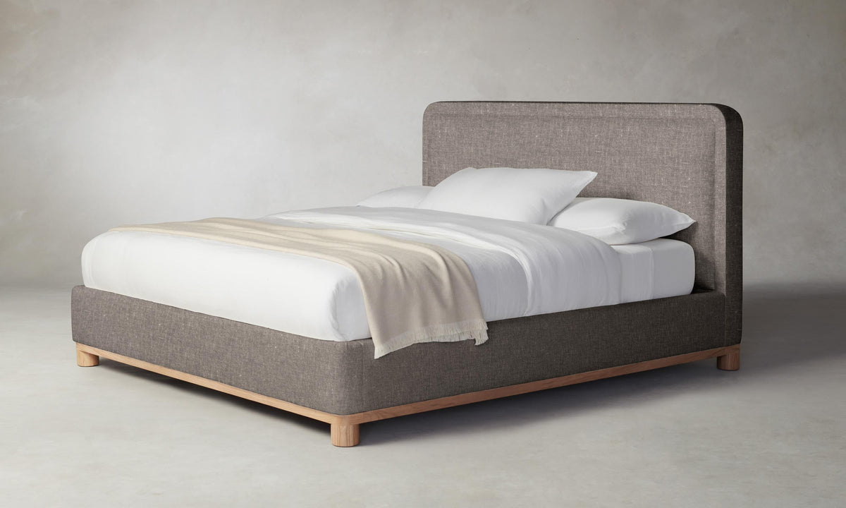 The Kent Bed - Heritage Belgian Linen Carob