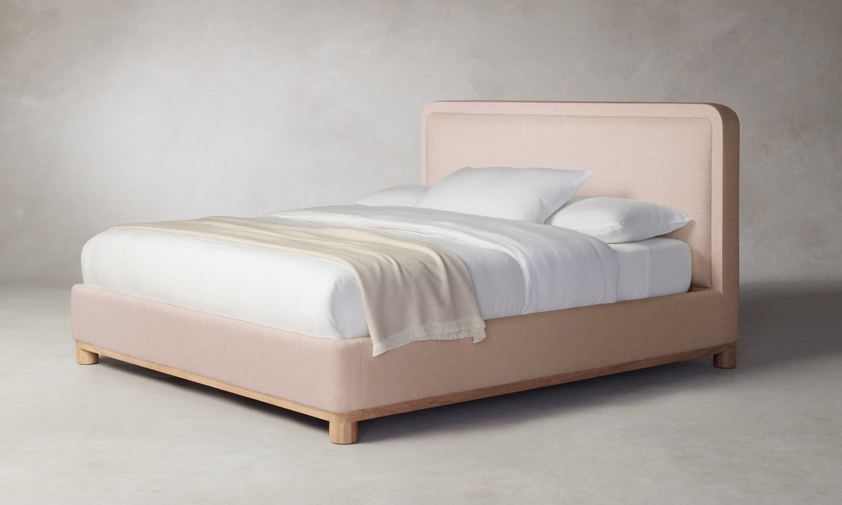 The Kent Bed - Heritage Belgian Linen Petal