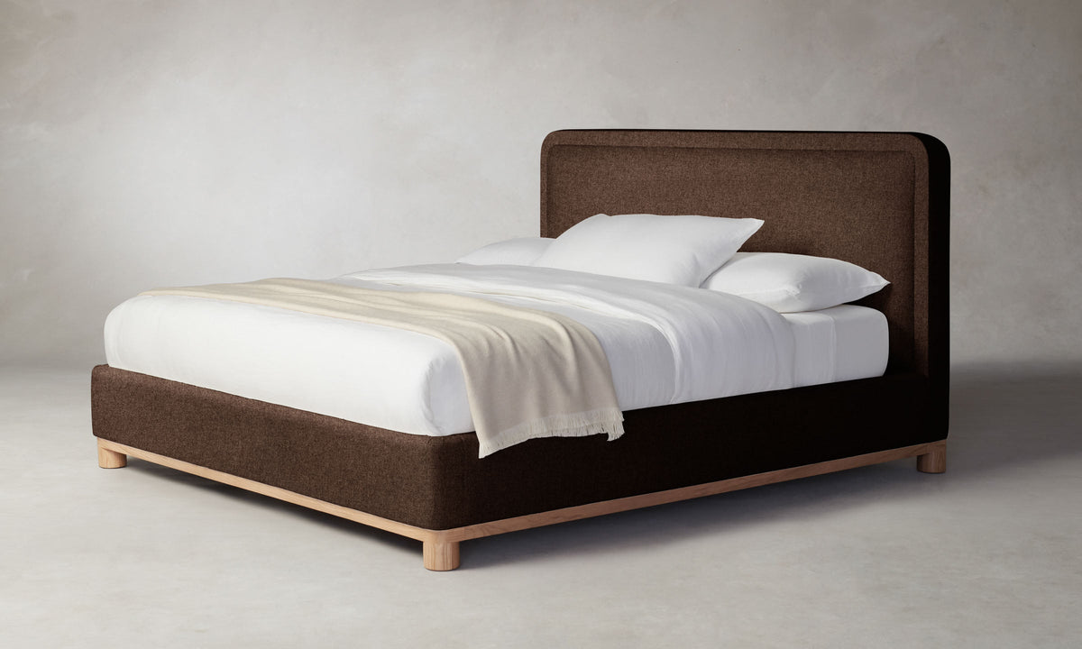 The Kent Bed - Italian Brushed Wool Cocoa