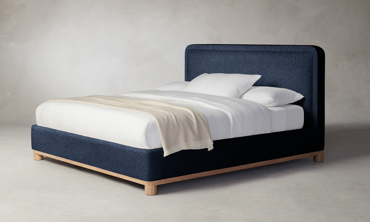 The Kent Bed - Italian Brushed Wool Harbor