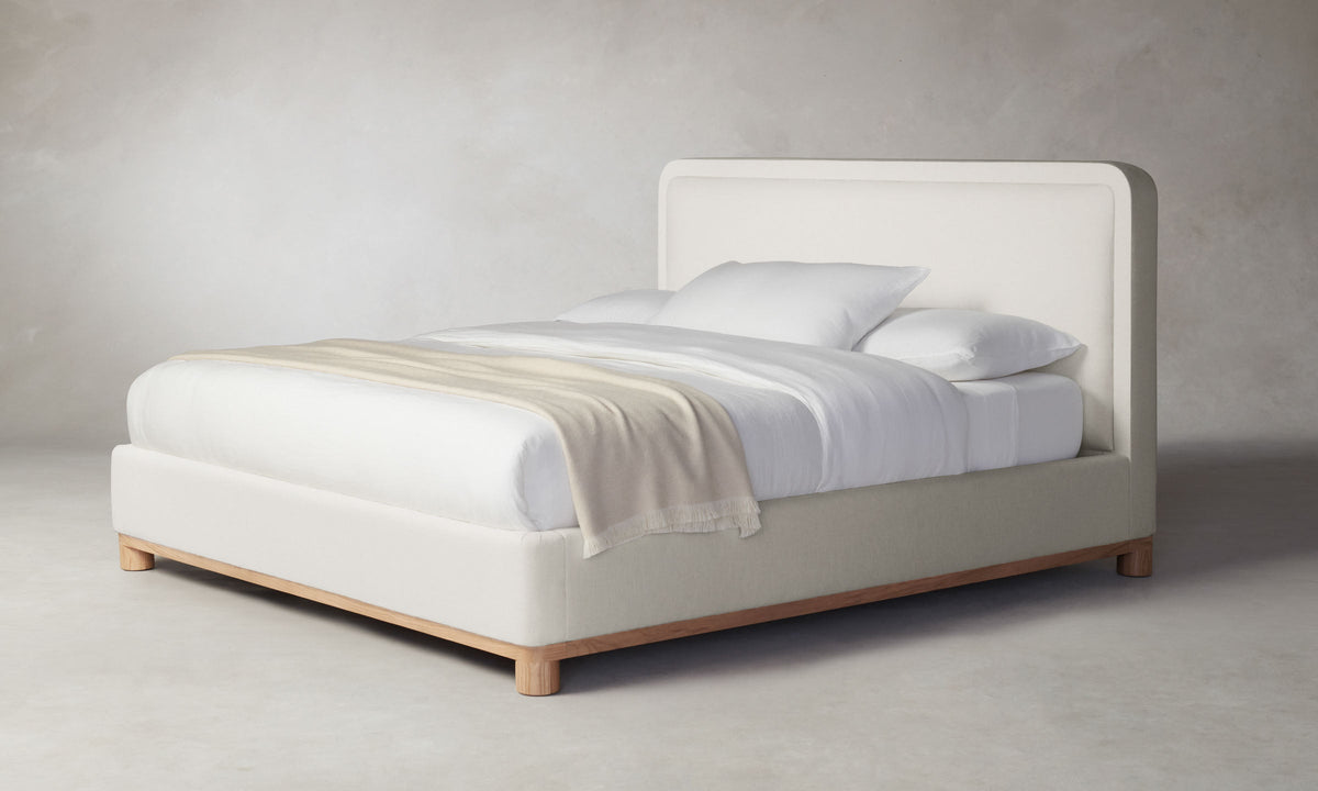 The Kent Bed - Italian Brushed Wool Vanilla