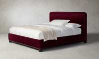 The Kent Bed - Mohair Crimson