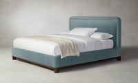 The Kent Bed - Mohair Slate Blue