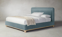 The Kent Bed - Mohair Slate Blue