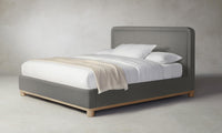 The Kent Bed - Pebbled Leather Ash