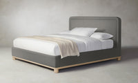 The Kent Bed - Pebbled Leather Ash