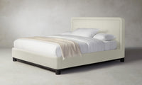 The Kent Bed - Pebbled Leather Swan