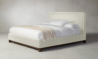 The Kent Bed - Pebbled Leather Swan